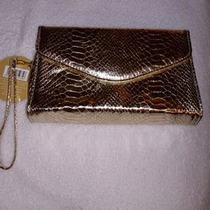Femme Couture Metallic Gold Clutch